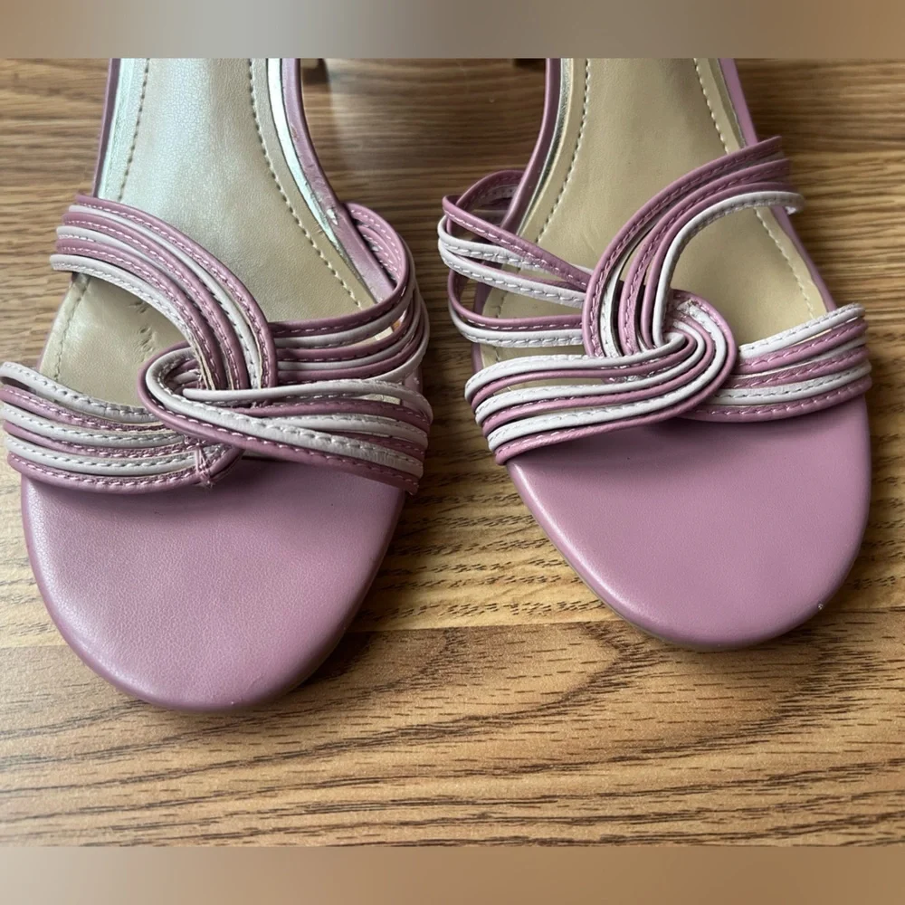 White House Black Market Pink Strappy Heels Sandals Womens 7.5